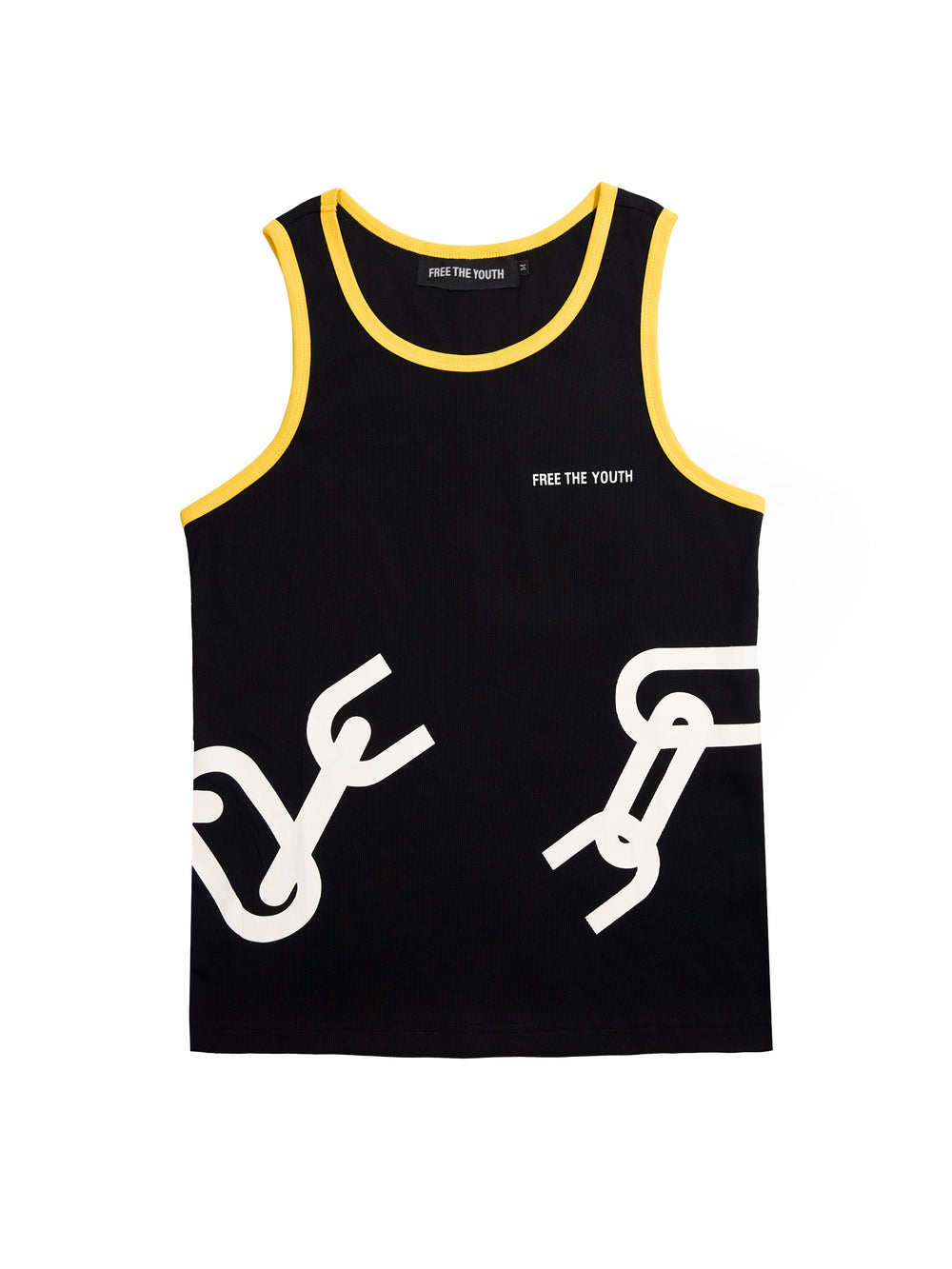 FTY TEAR CHAIN TANK TOP - BLACK