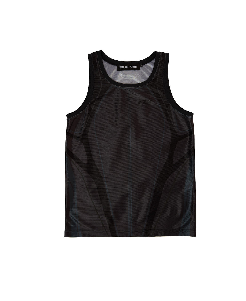 FTY REFLECTIVE SPINAL CYCLING VEST - BLACK