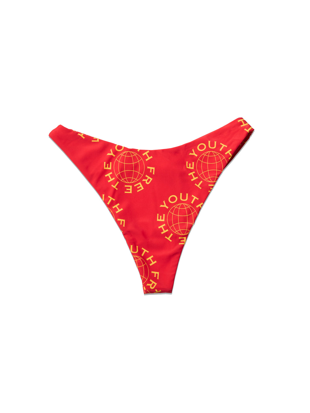 FTY Logo High-Cut Bikini Bottom - RED