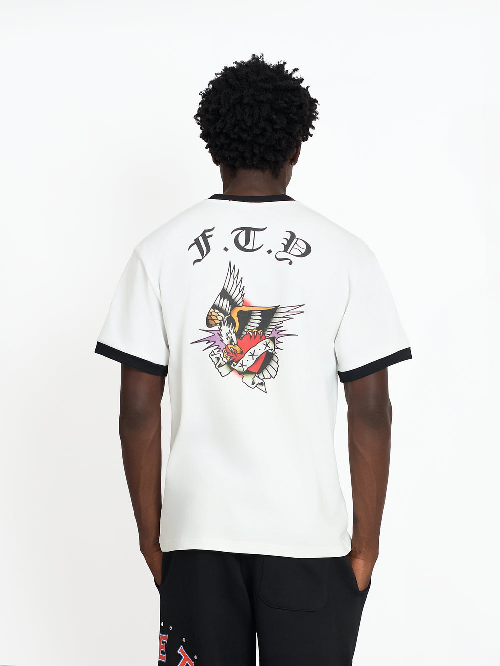 FTY PHOENIX RISE RINGER T-SHIRT - (WHITE)