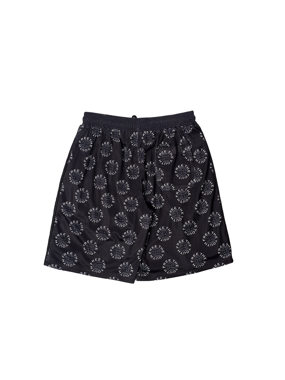 FTY MONOGRAM MESH SHORTS - BLACK