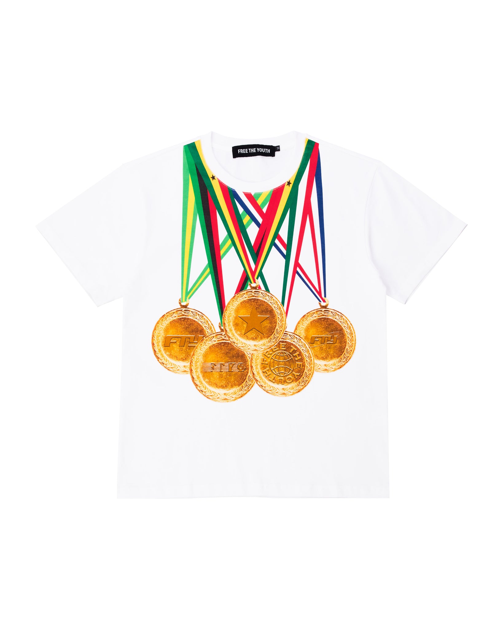 FTY MEDAL T-SHIRT -  WHITE