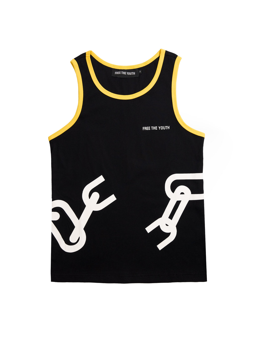 FTY TEAR CHAIN TANK TOP - BLACK