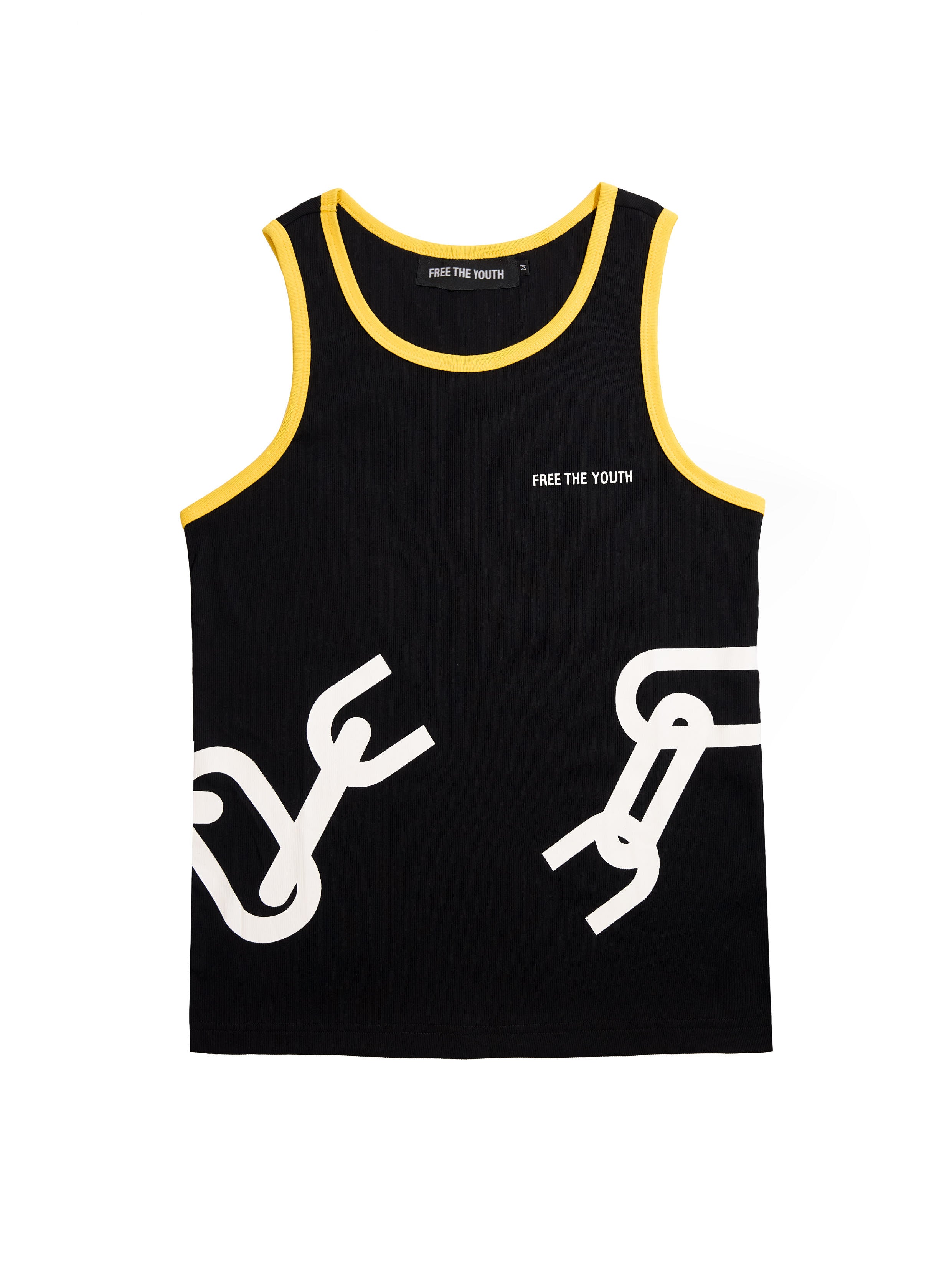 FTY TEAR CHAIN TANK TOP - BLACK