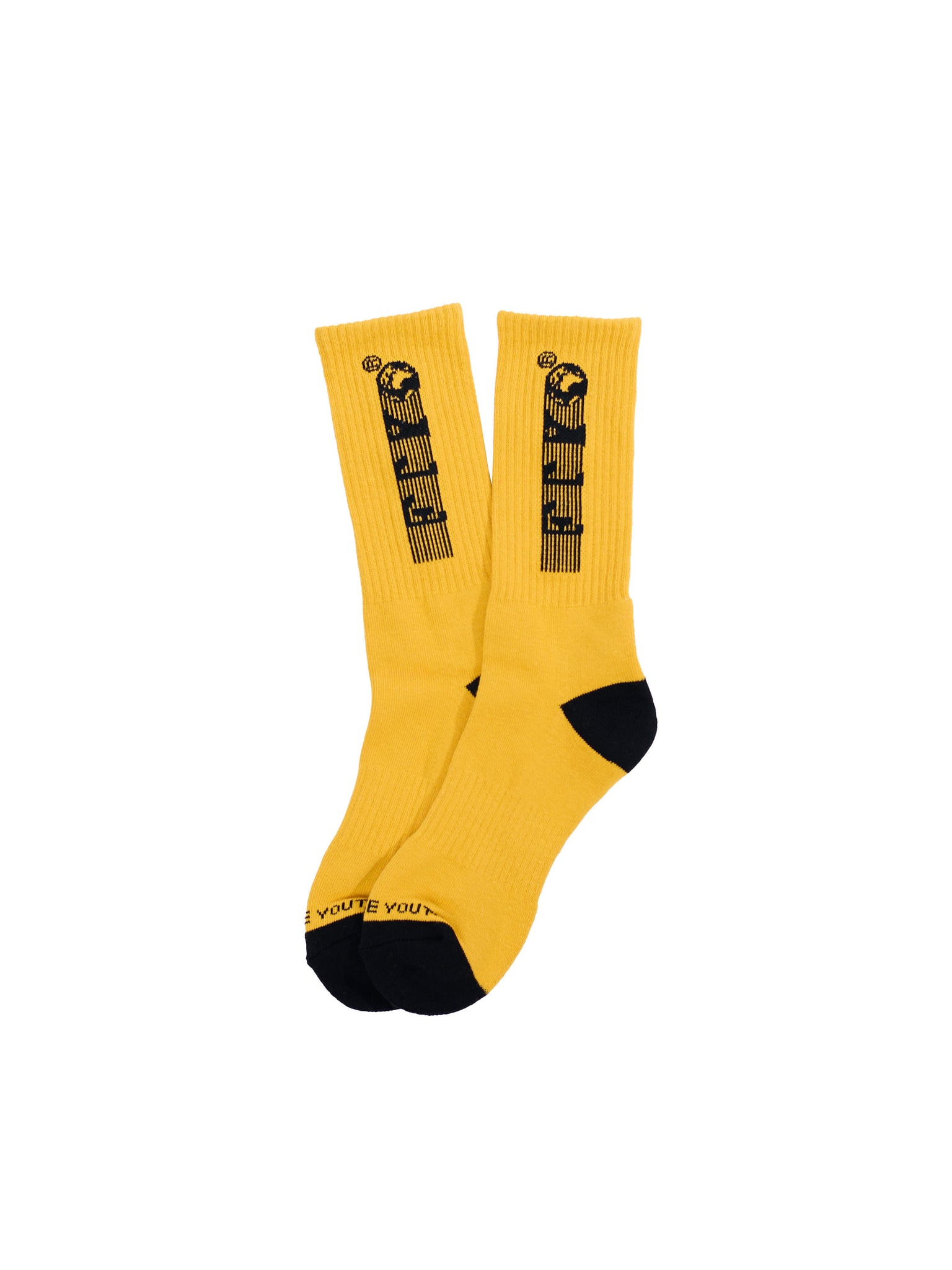 FTY STRIPES LOGO SOCKS - YELLOW
