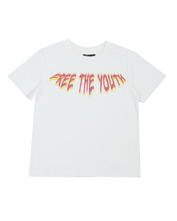 BLAZING TEE (WHITE) - KIDSWEAR