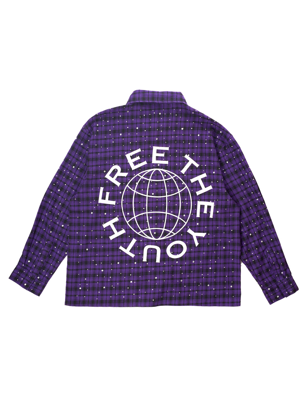 FTY CRYSTAL GRID FLANNEL - PURPLE