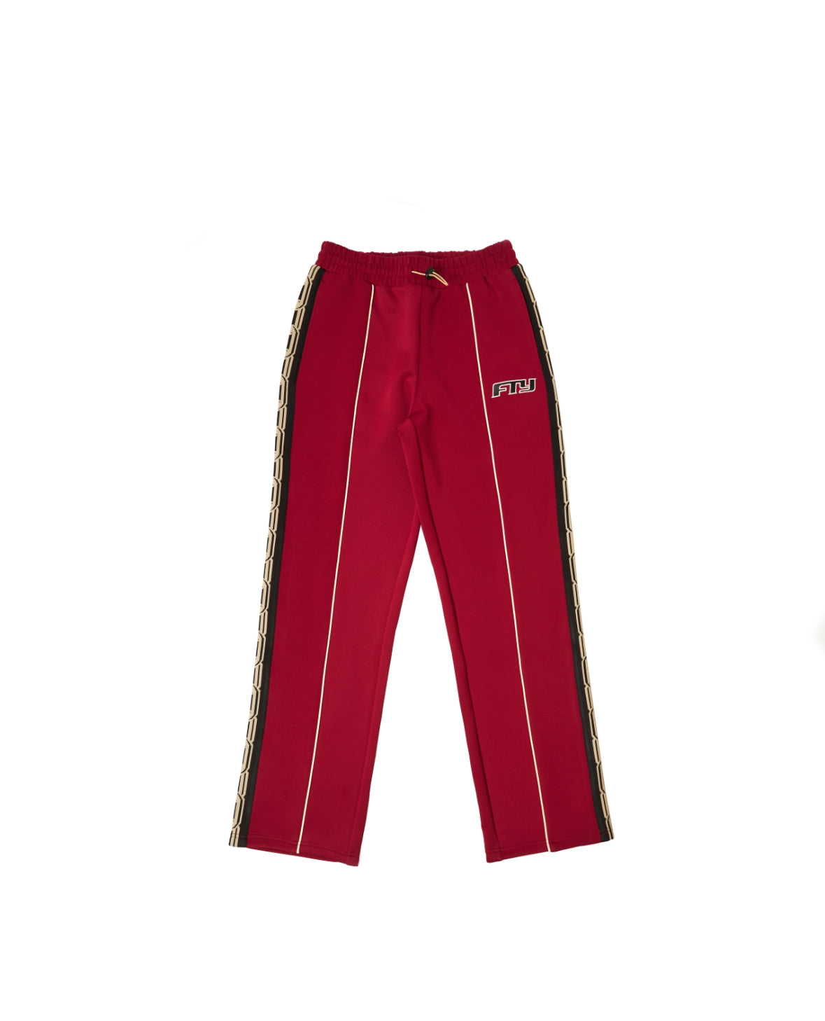 FTY TEAR CHAIN TRACK PANTS - BURGUNDY