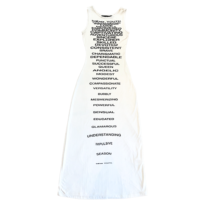 BABE YOUTH ‘Affirmation’ Dress - WHITE