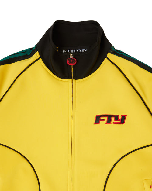 FTY TEAR CHAIN 'ZIP UP' TRACK JACKET - YELLOW