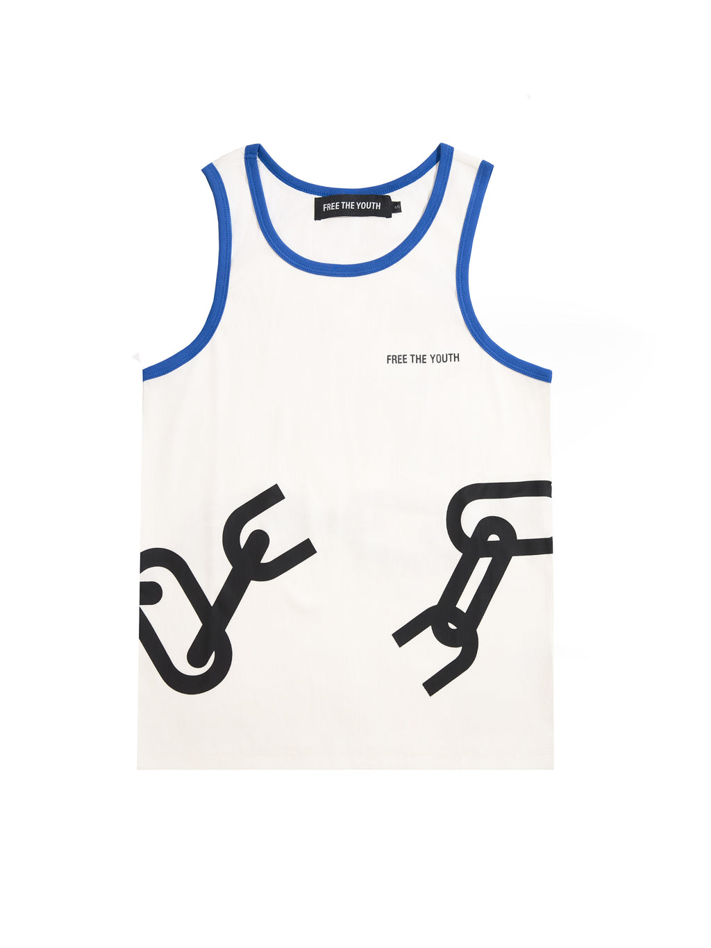 FTY TEAR CHAIN TANK TOP - WHITE
