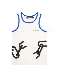 FTY TEAR CHAIN TANK TOP - WHITE