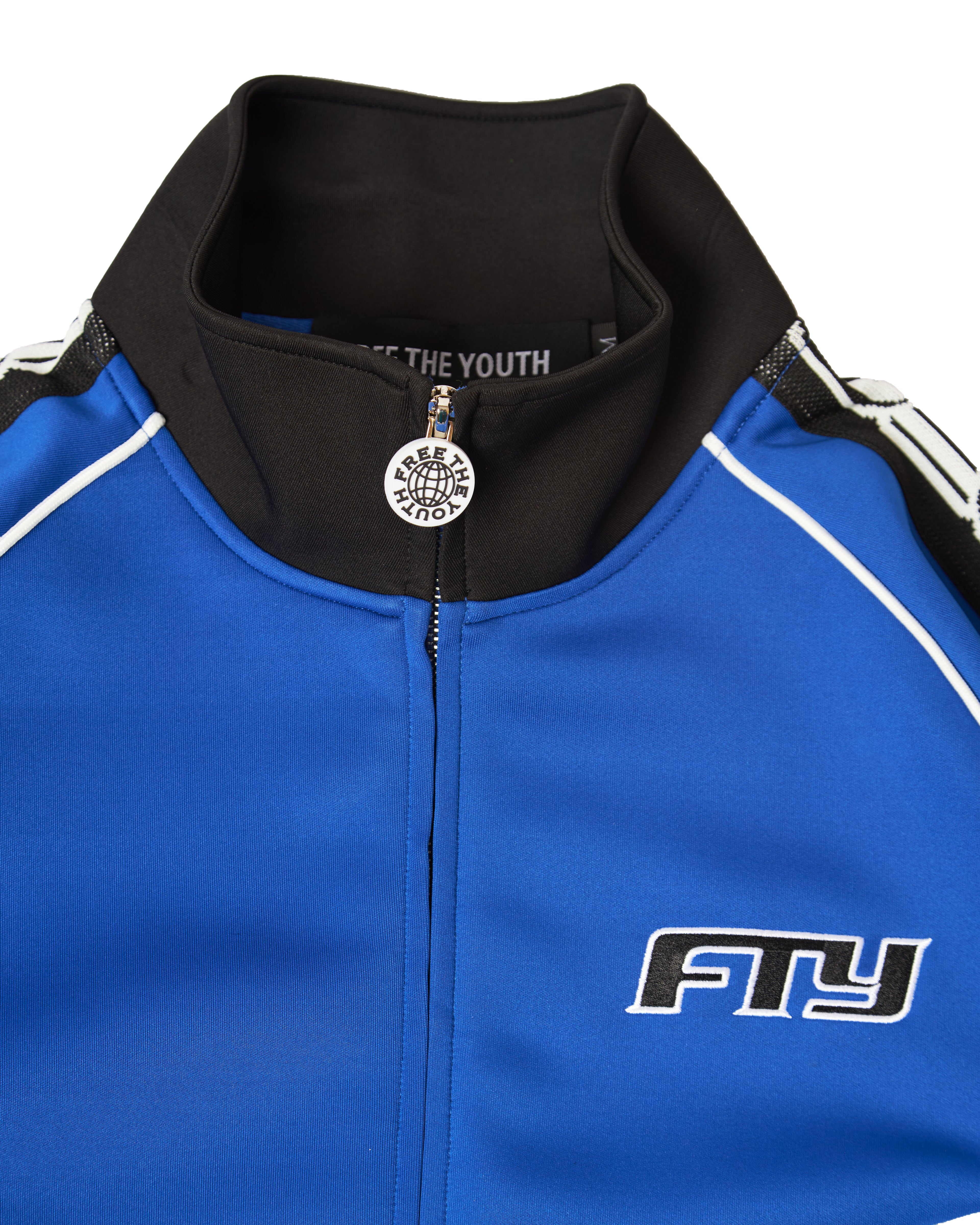 FTY TEAR CHAIN 'ZIP UP' TRACK JACKET - BLUE/BLACK