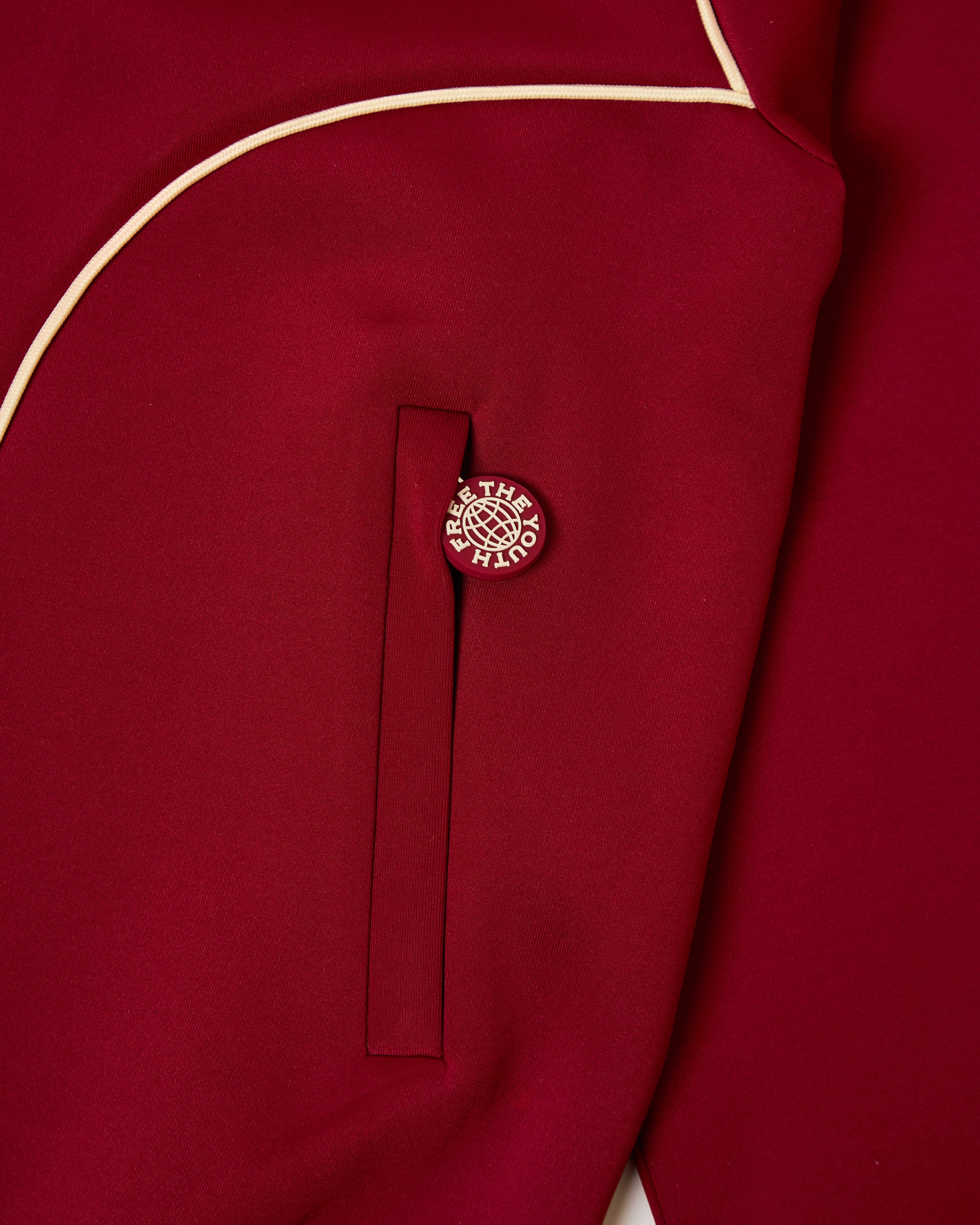 FTY TEAR CHAIN 'ZIP UP' TRACK JACKET - BURGUNDY
