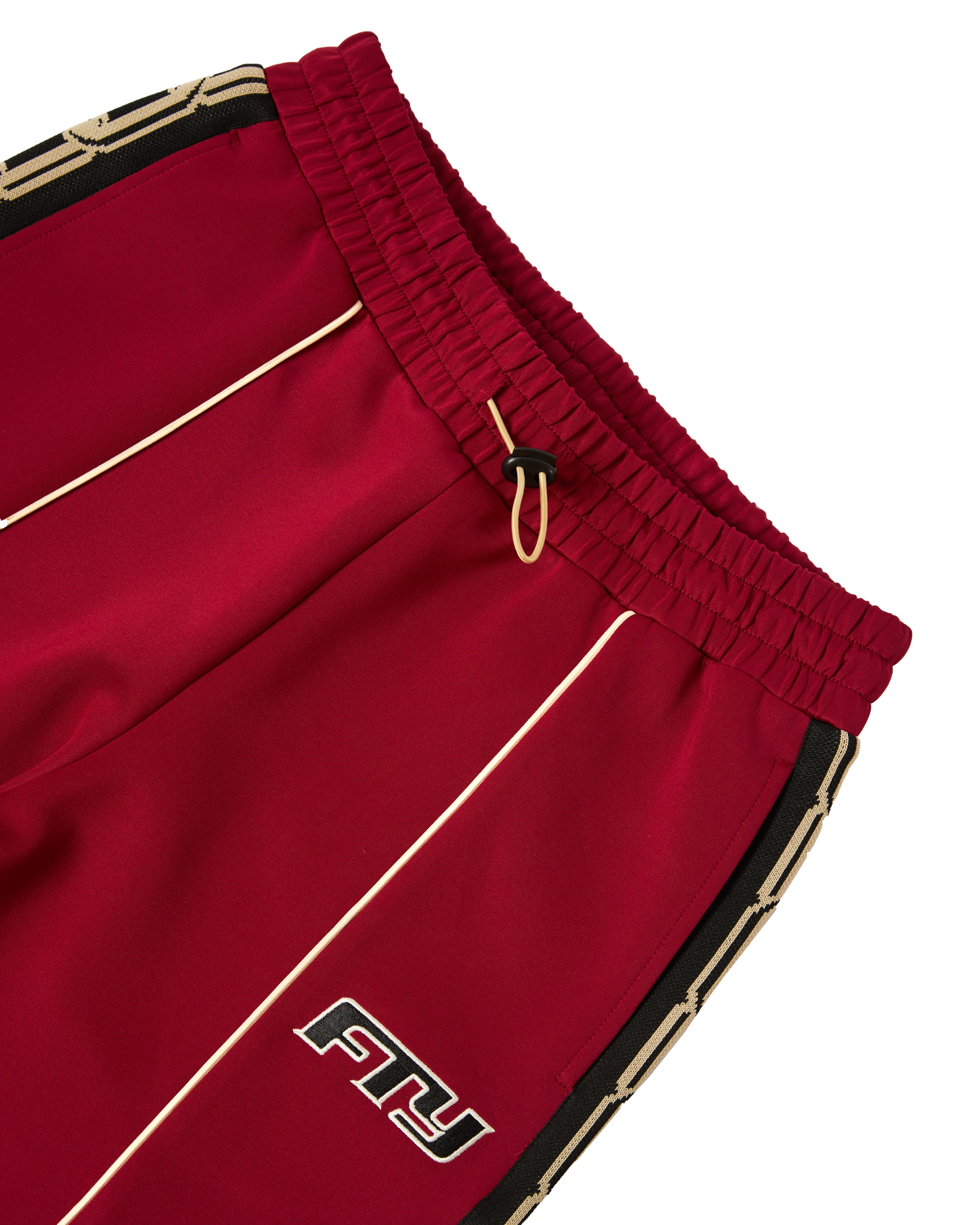 FTY TEAR CHAIN TRACK PANTS - BURGUNDY