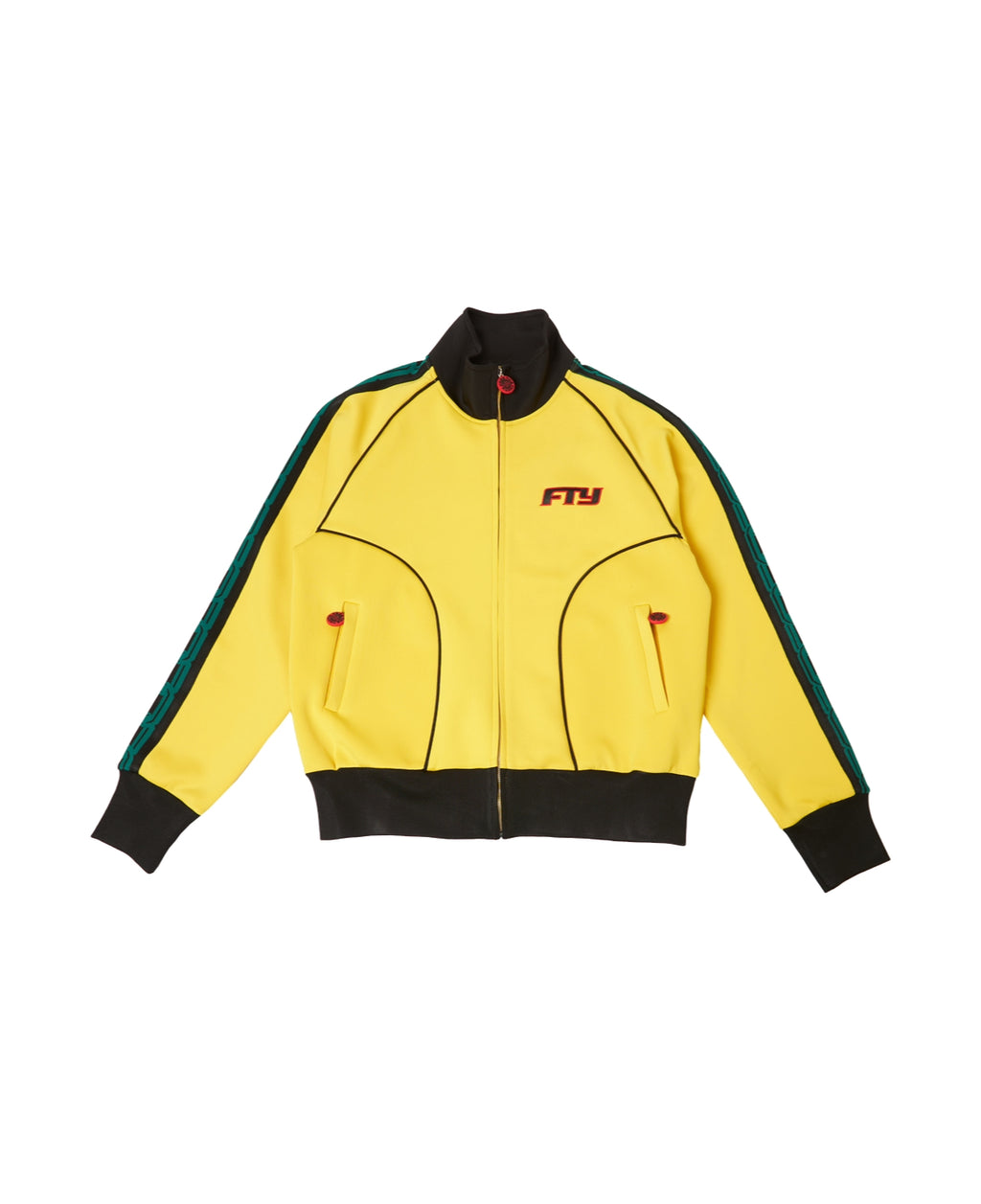 FTY TEAR CHAIN 'ZIP UP' TRACK JACKET - YELLOW