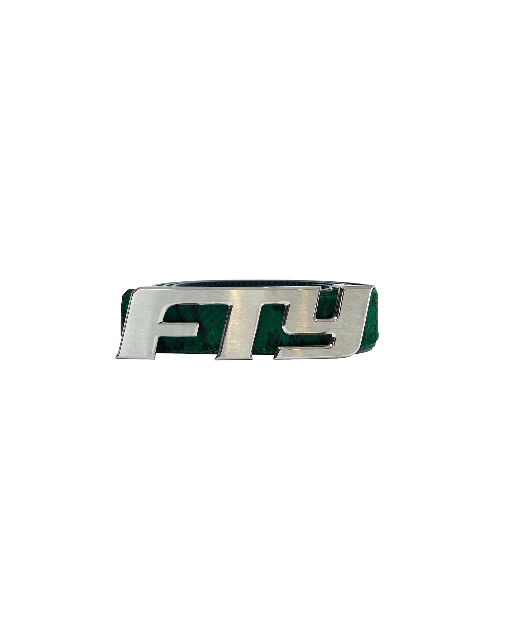 FTY LOGO BELT - GREEN / SNAKE PRINT