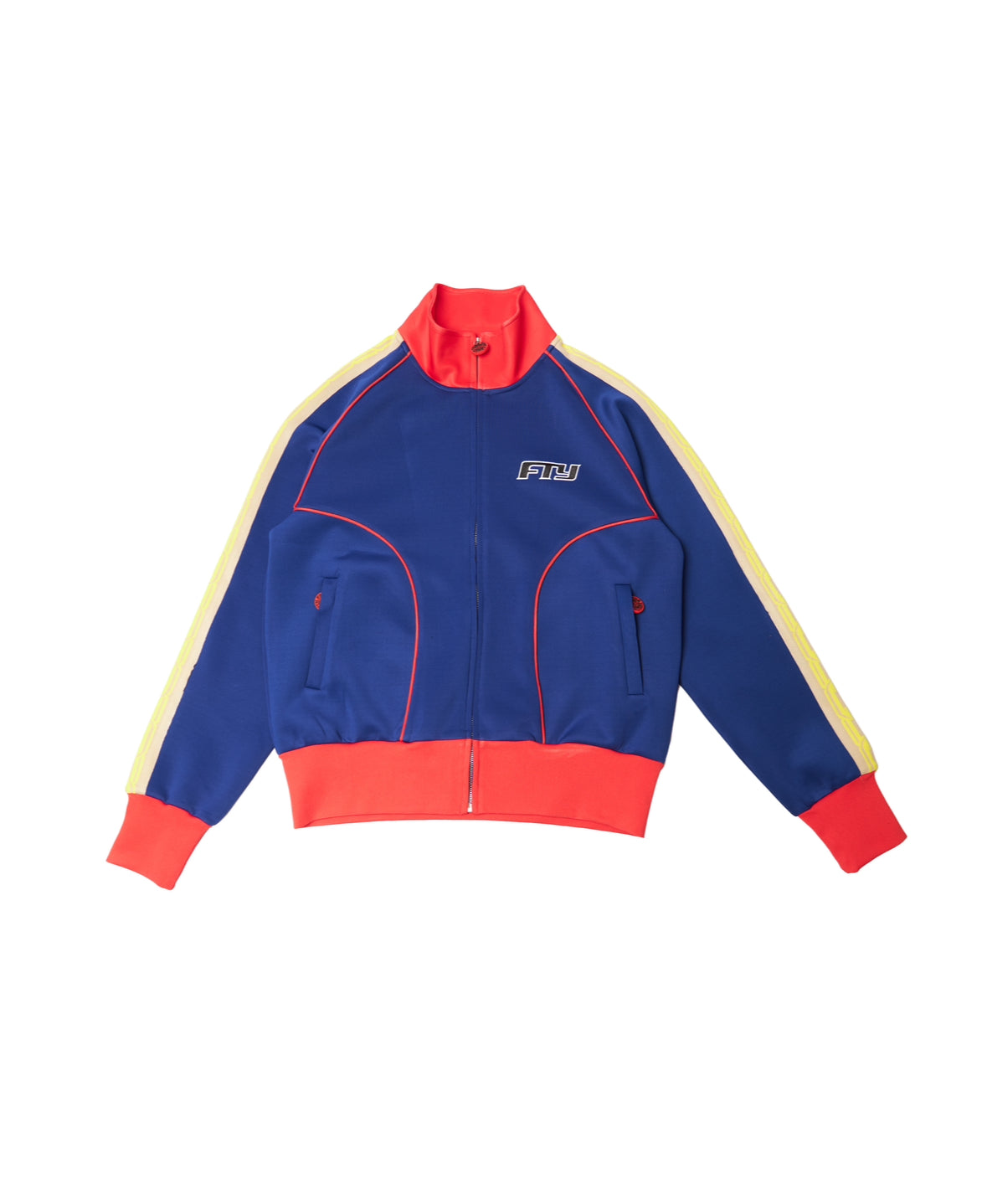 FTY TEAR CHAIN 'ZIP UP' TRACK JACKET - BLUE/RED