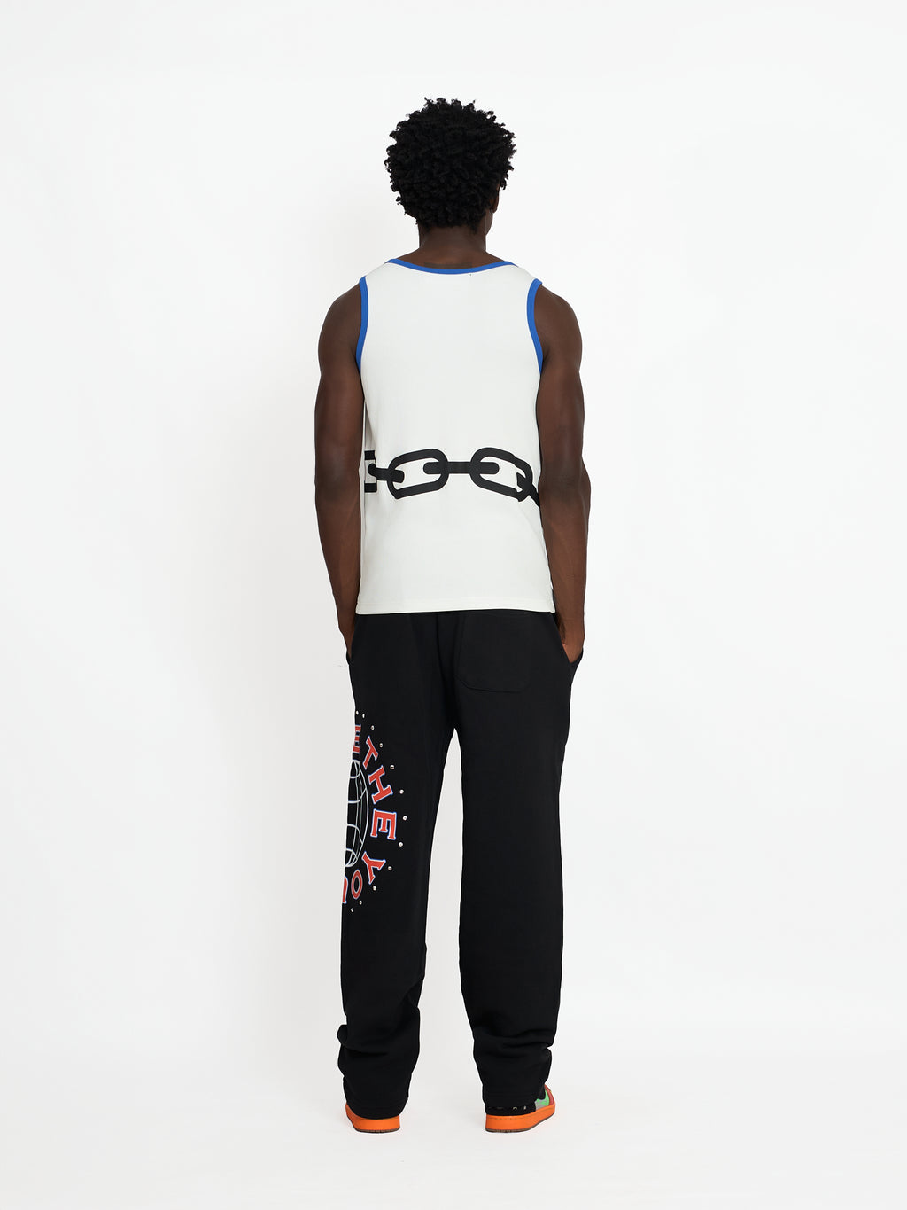 FTY TEAR CHAIN TANK TOP - WHITE