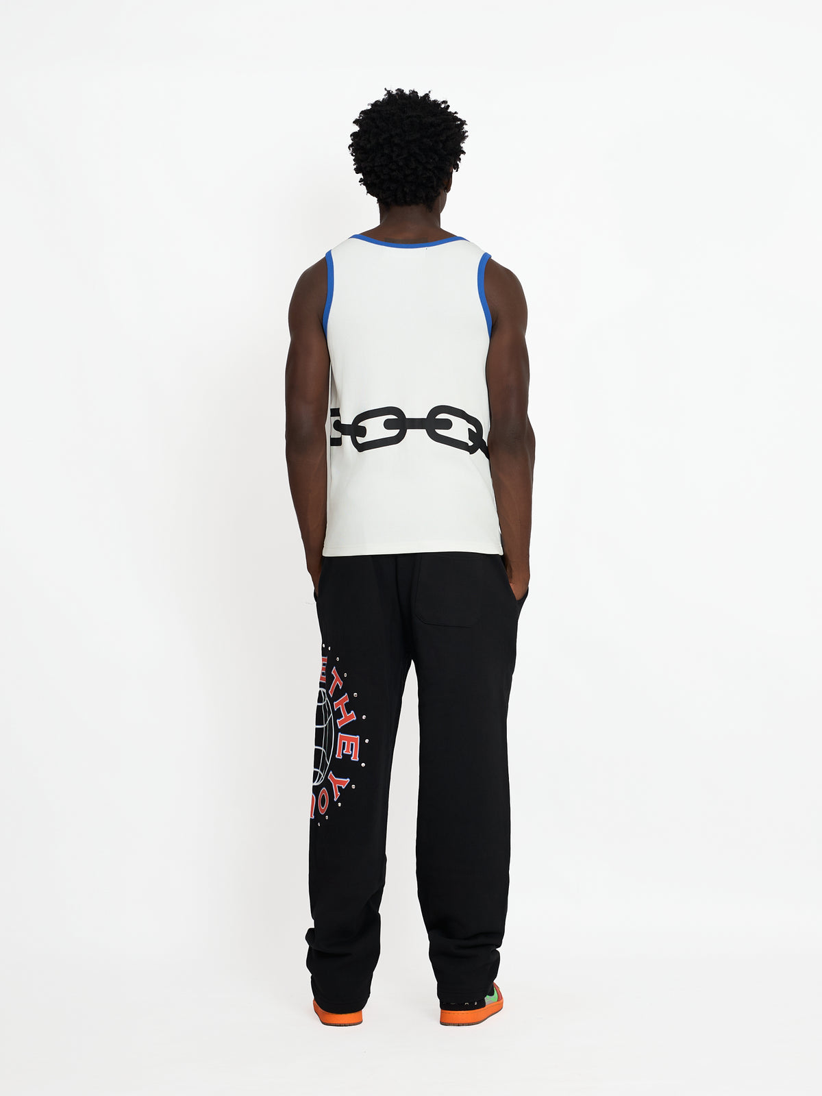 FTY TEAR CHAIN TANK TOP - WHITE