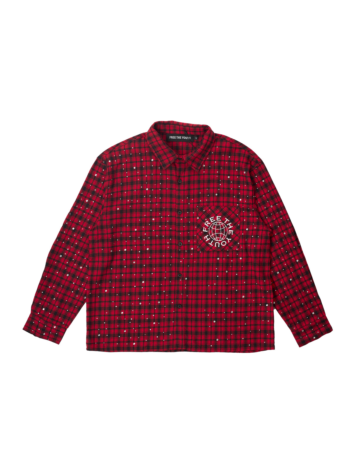 FTY CRYSTAL GRID FLANNEL - RED