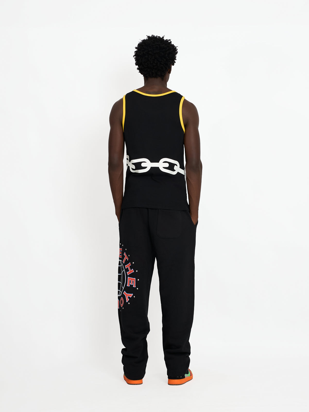 FTY TEAR CHAIN TANK TOP - BLACK
