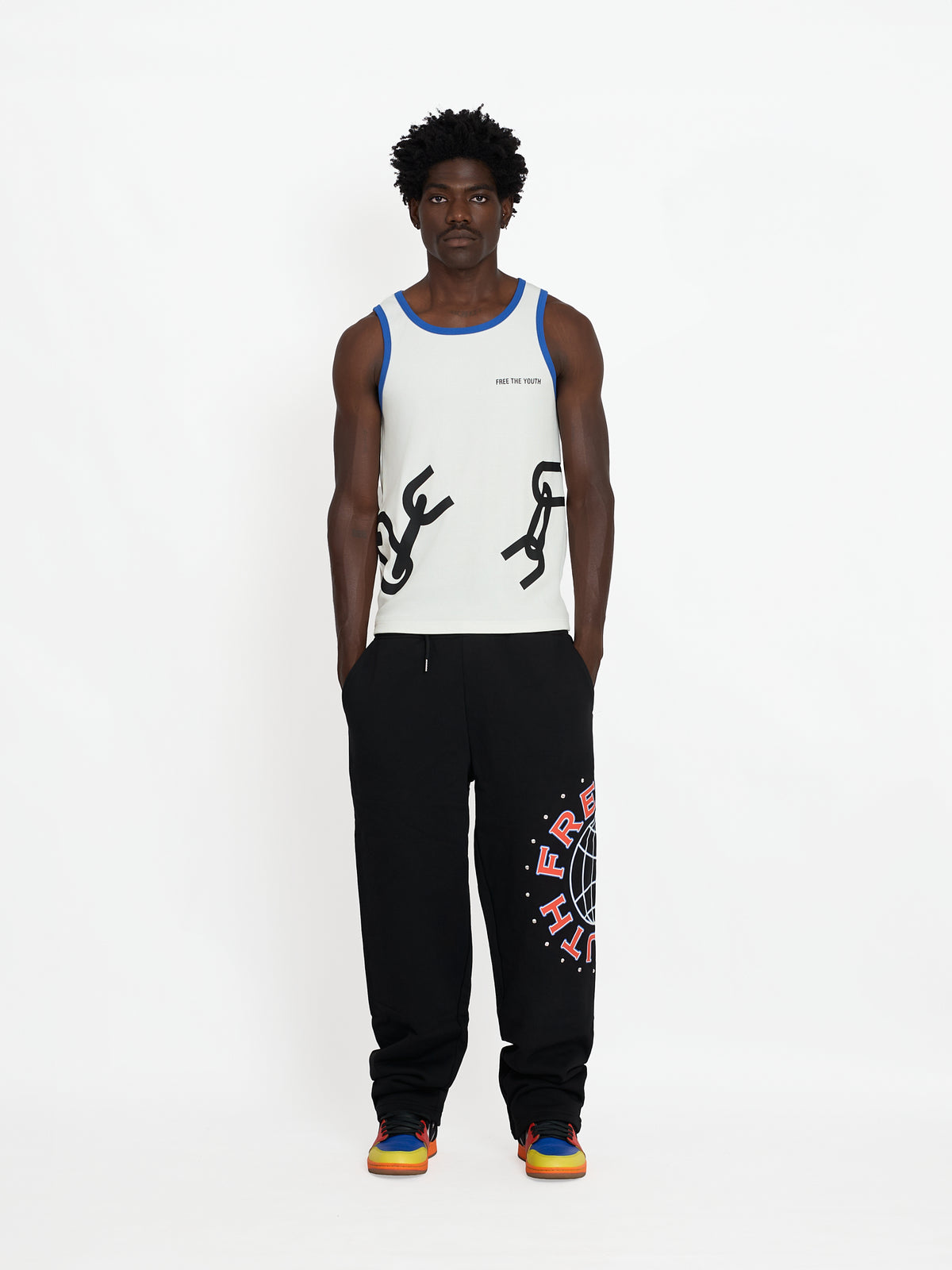 FTY TEAR CHAIN TANK TOP - WHITE