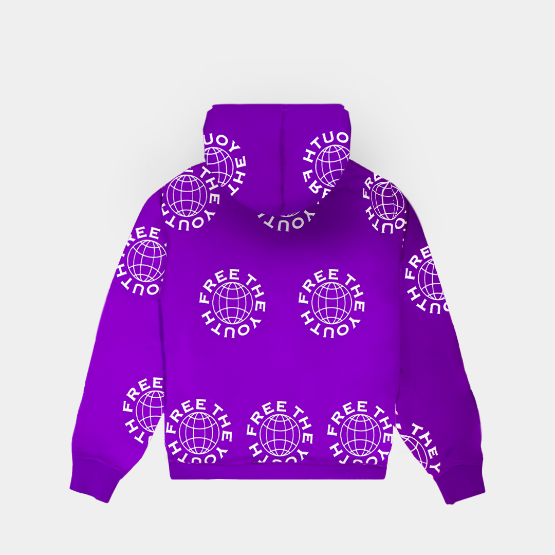 Purple Brand History logo-print Zippered Hoodie - Farfetch