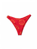 FTY Logo High-Cut Bikini Bottom - RED