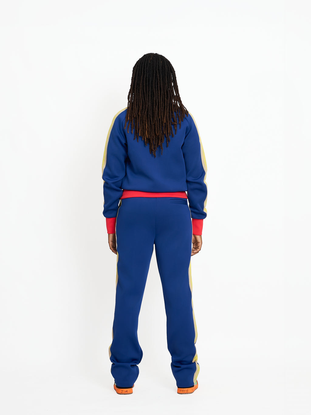 FTY TEAR CHAIN 'ZIP UP' TRACK JACKET - BLUE/RED
