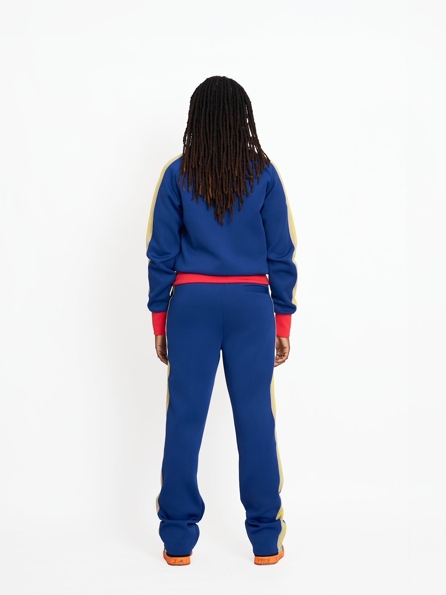 FTY TEAR CHAIN 'ZIP UP' TRACK JACKET - BLUE/RED