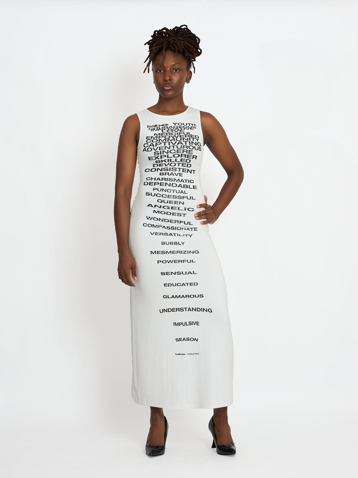 BABE YOUTH ‘Affirmation’ Dress - WHITE