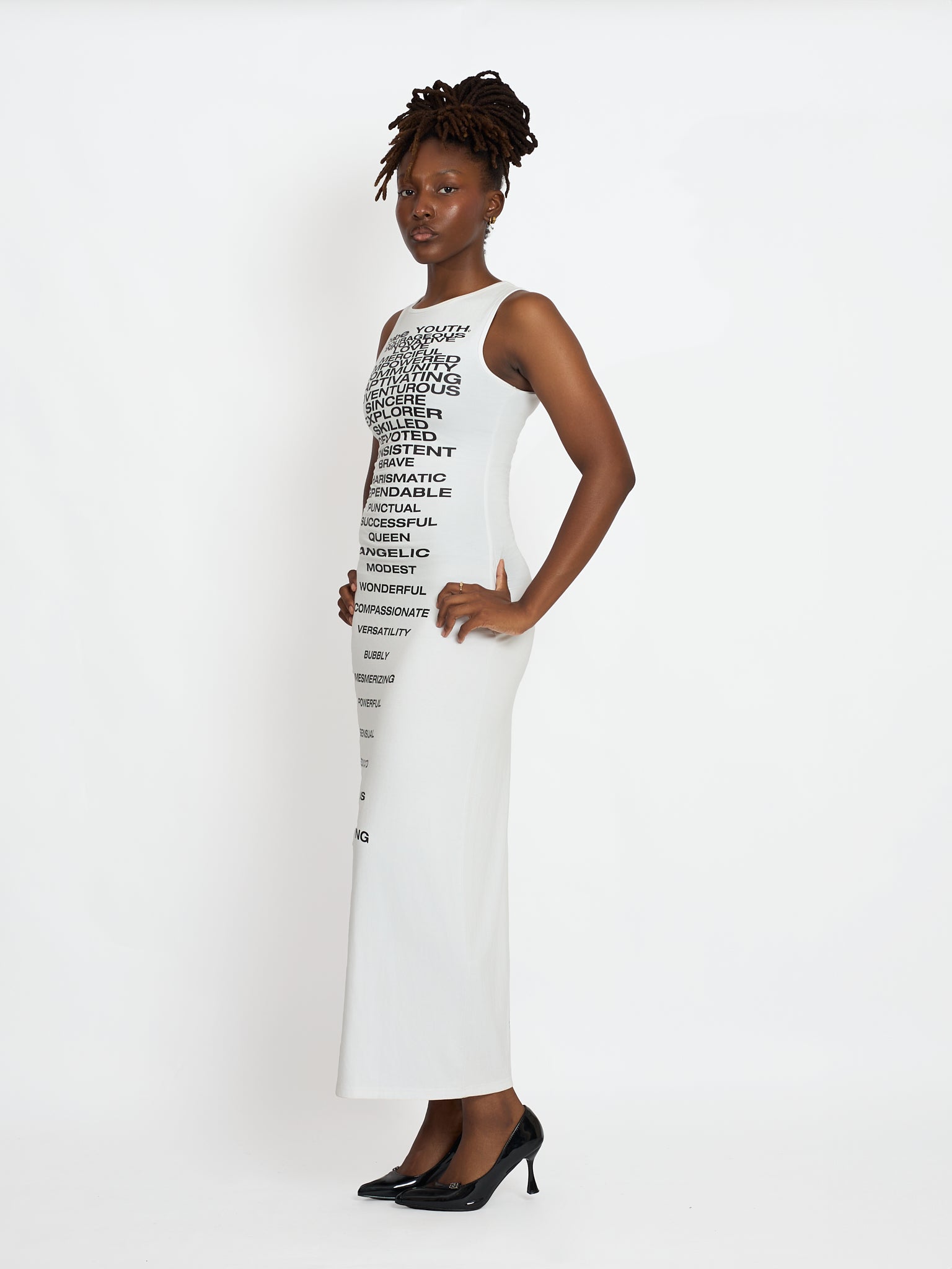 BABE YOUTH ‘Affirmation’ Dress - WHITE