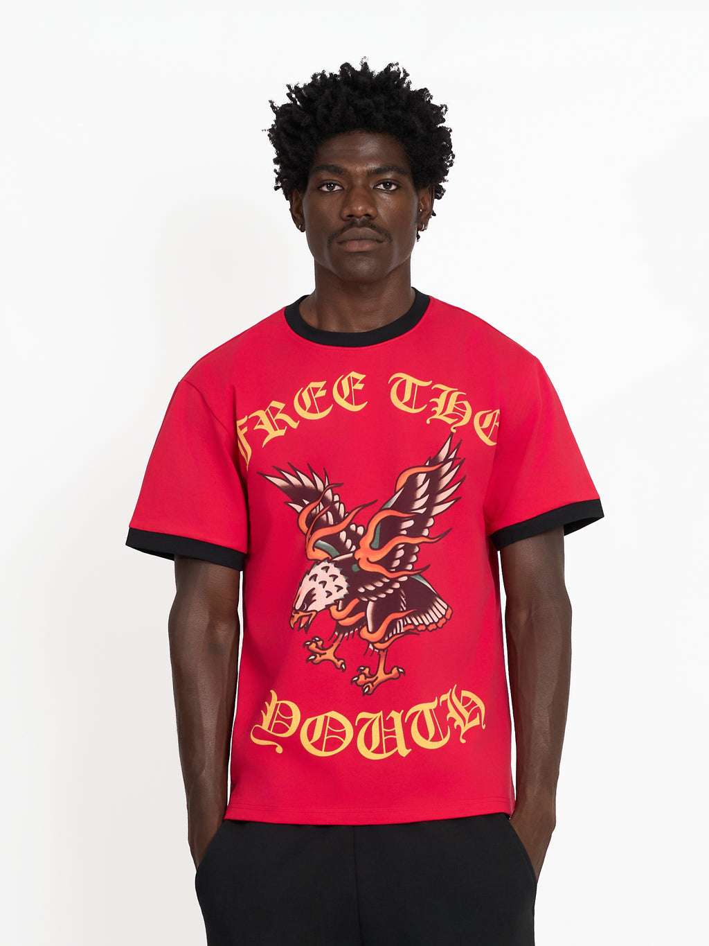 FTY PHOENIX RISE RINGER T-SHIRT - (RED)