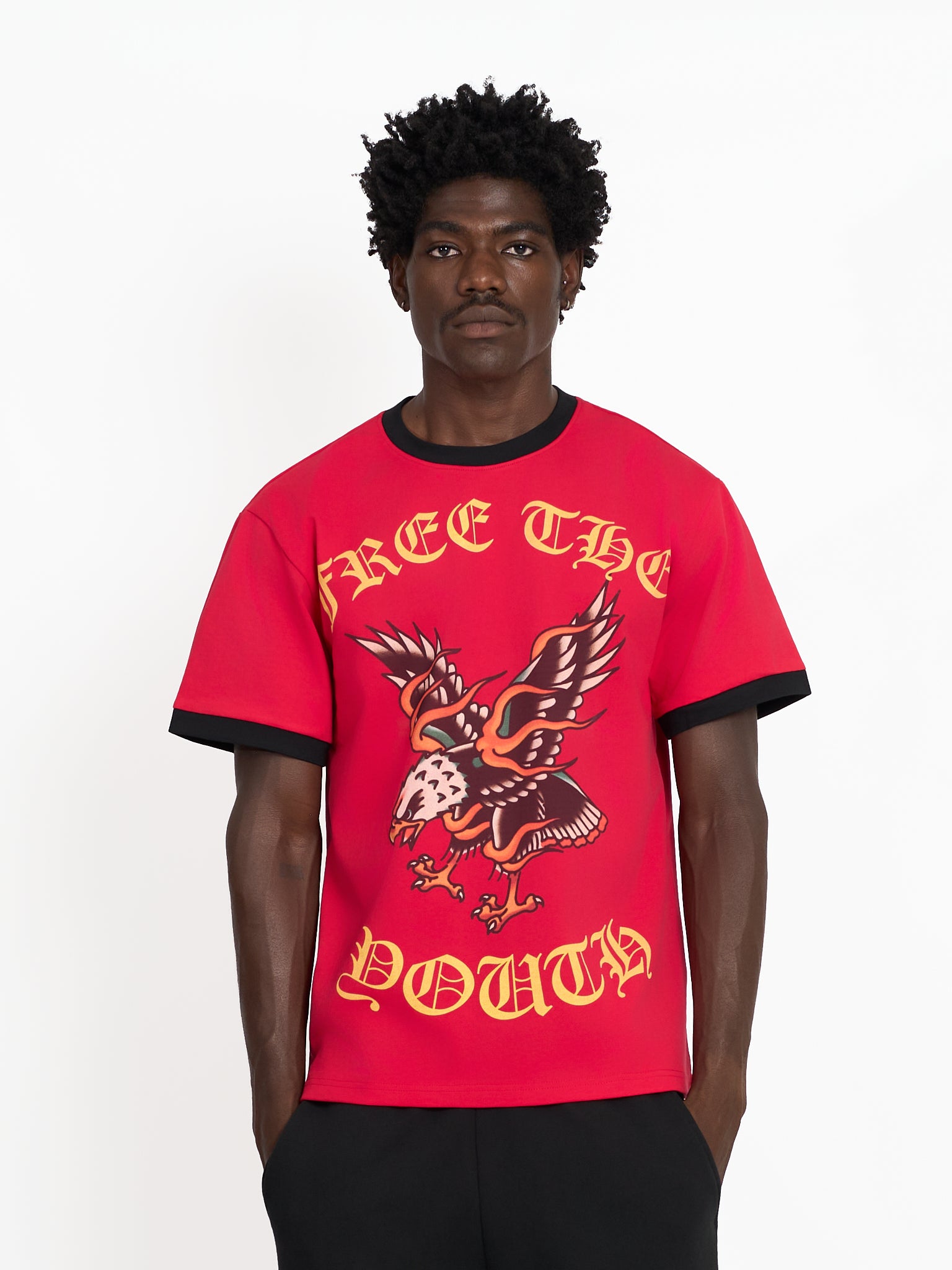 FTY PHOENIX RISE RINGER T-SHIRT - (RED)