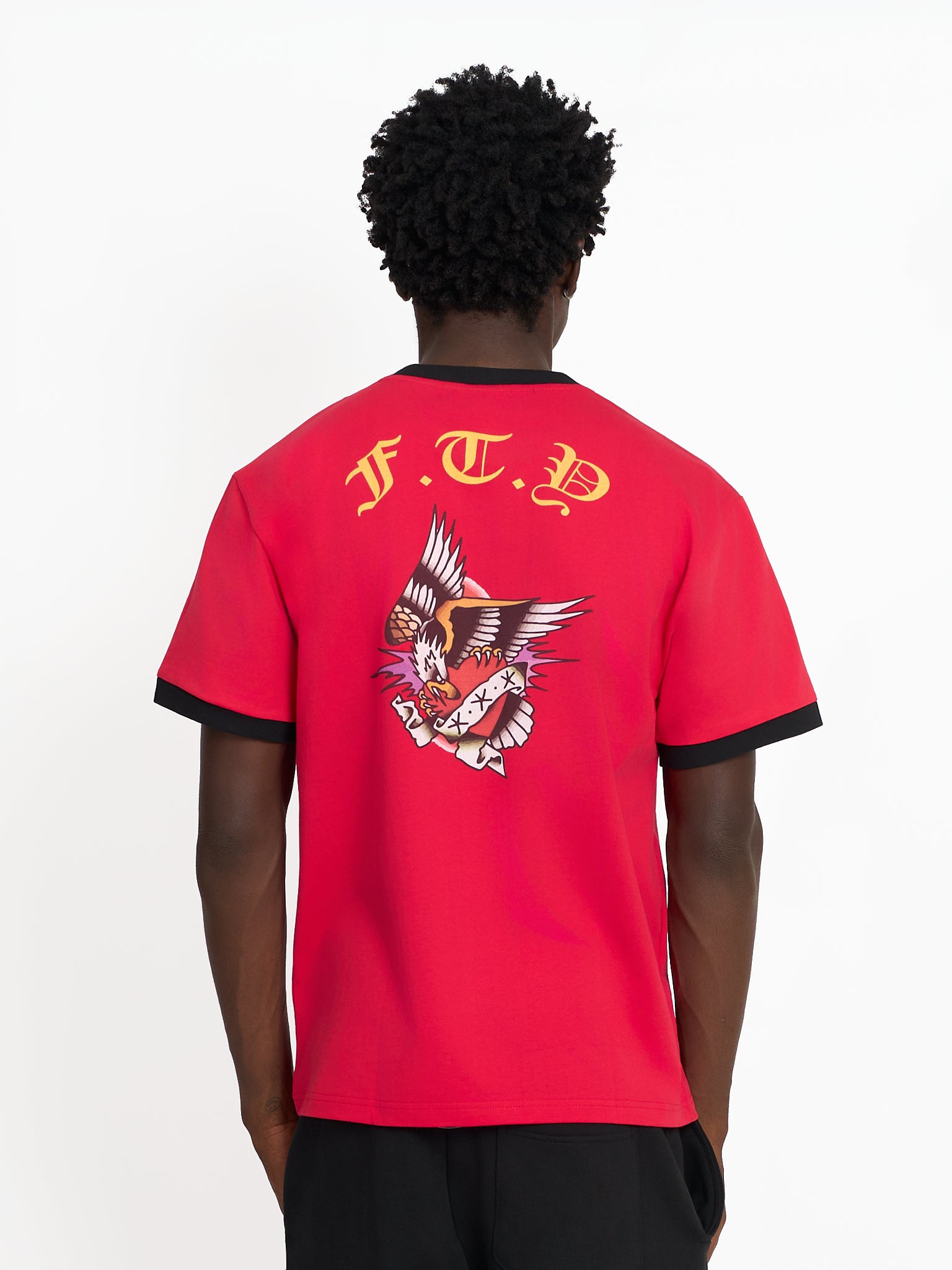 FTY PHOENIX RISE RINGER T-SHIRT - (RED)