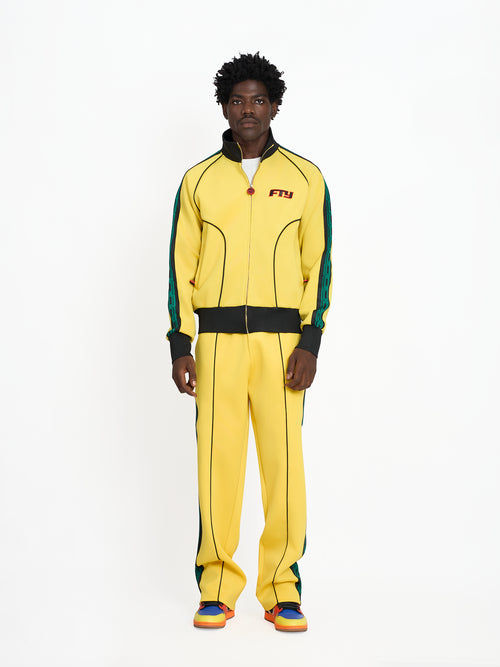 FTY TEAR CHAIN 'ZIP UP' TRACK JACKET - YELLOW