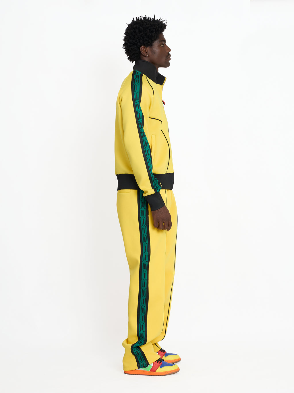 FTY TEAR CHAIN 'ZIP UP' TRACK JACKET - YELLOW