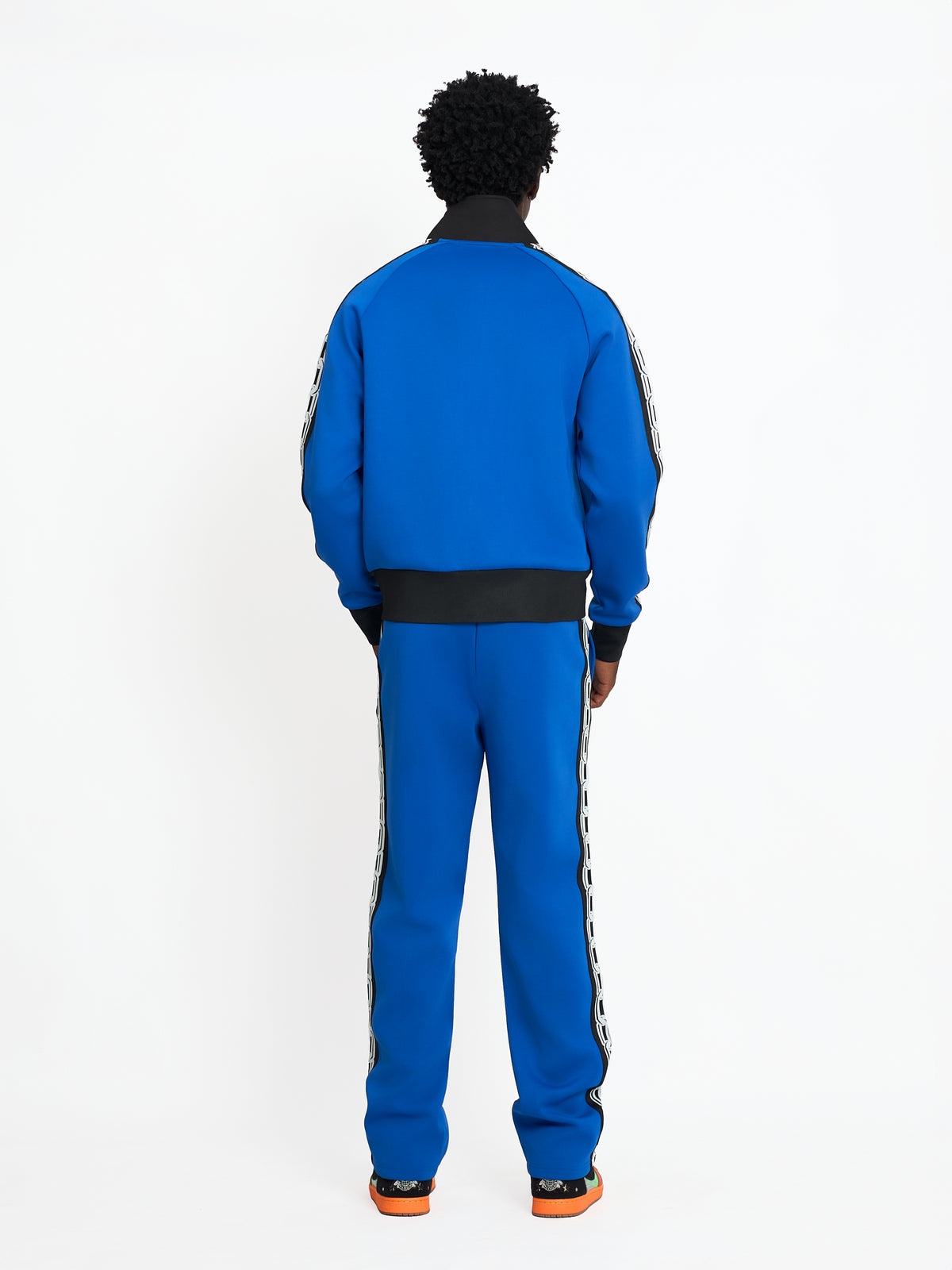 FTY TEAR CHAIN 'ZIP UP' TRACK JACKET - BLUE/BLACK