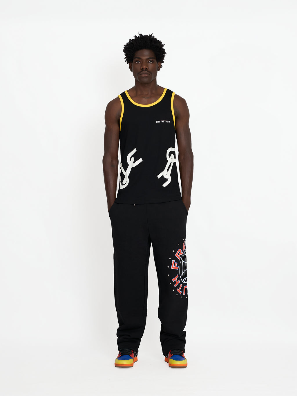FTY TEAR CHAIN TANK TOP - BLACK