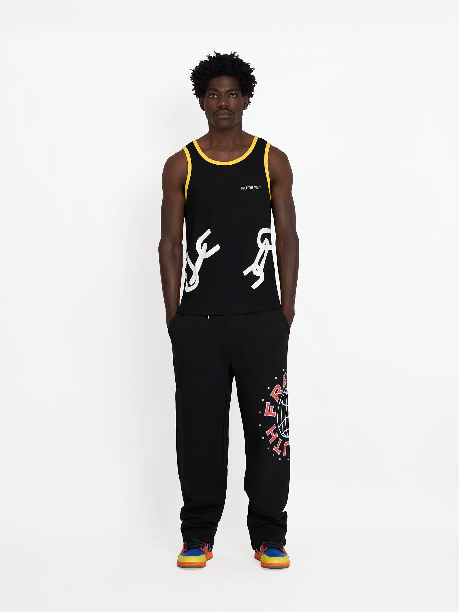 FTY TEAR CHAIN TANK TOP - BLACK