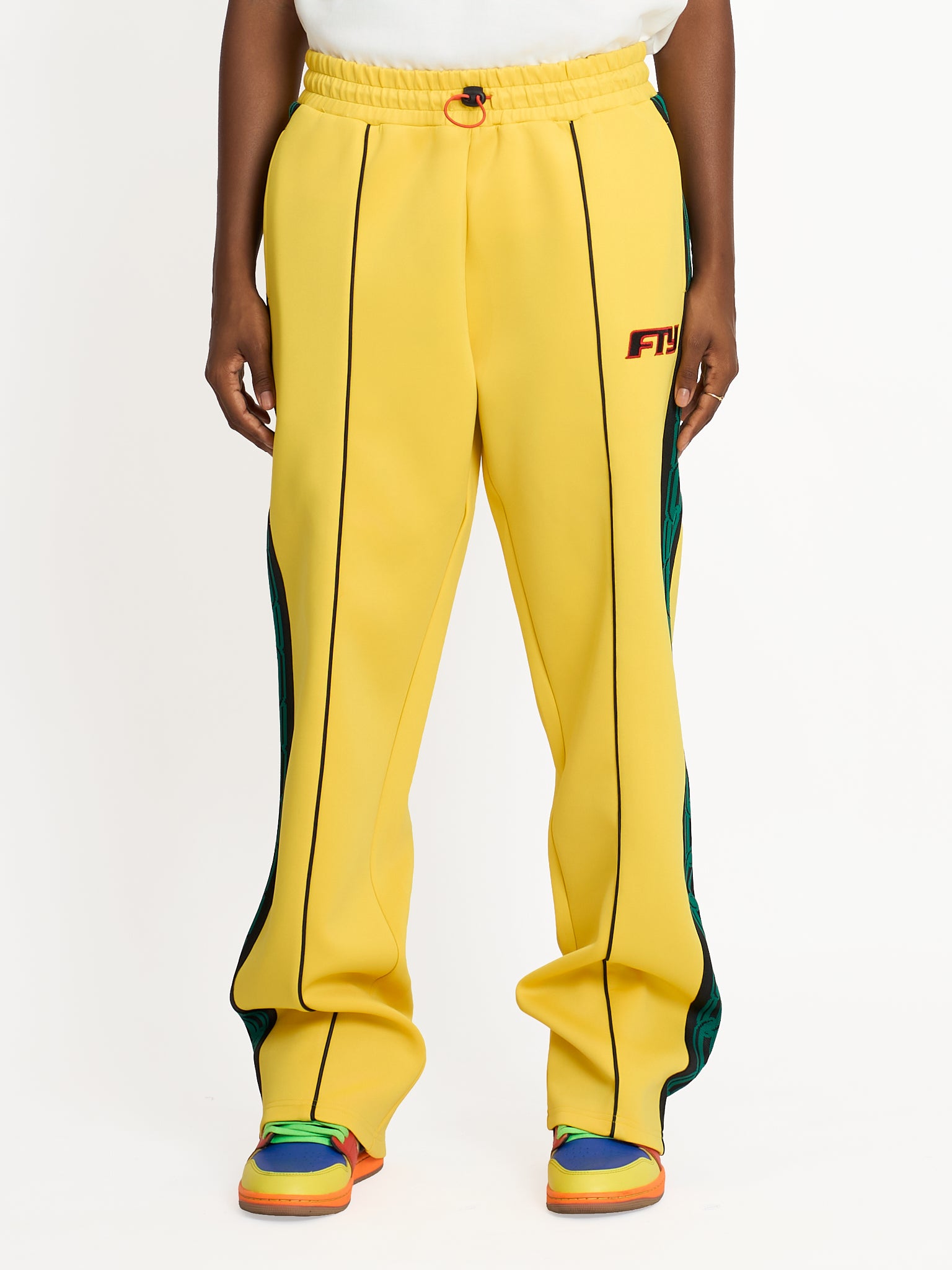 FTY TEAR CHAIN TRACK PANTS - YELLOW