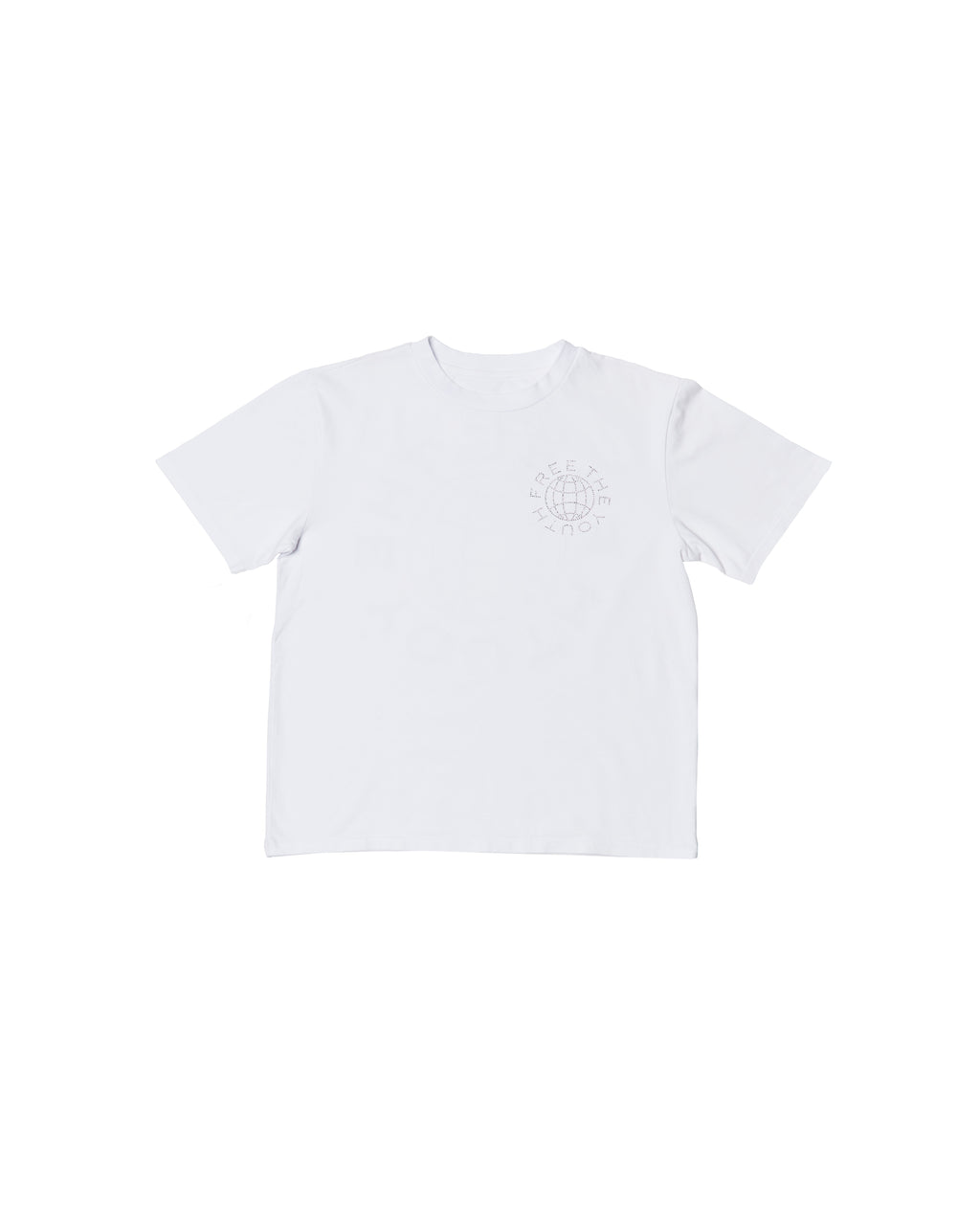 RHINESTONE LOGO T-SHIRT (WHITE)