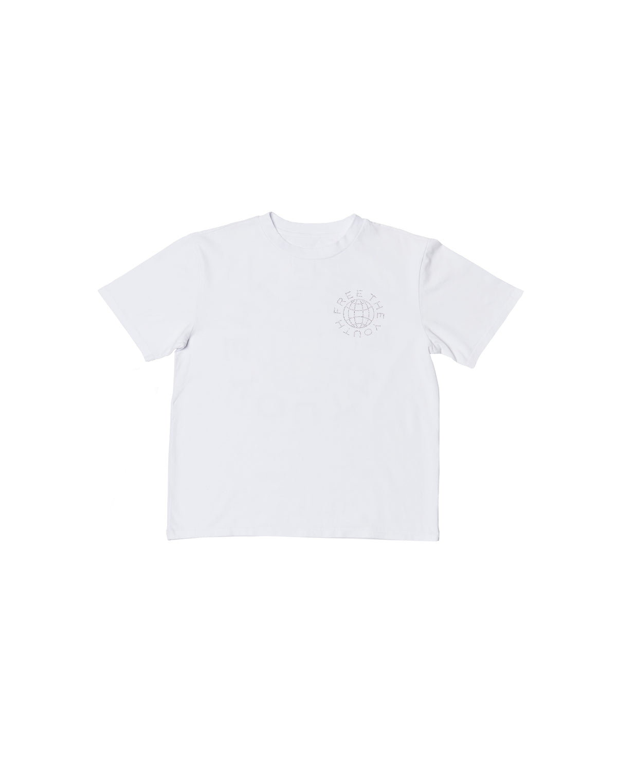 RHINESTONE LOGO T-SHIRT (WHITE)