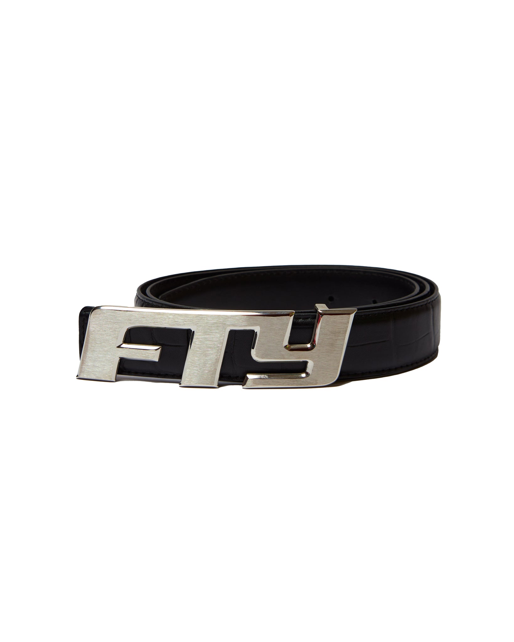 LOGO BELT - SILVER / BLACK