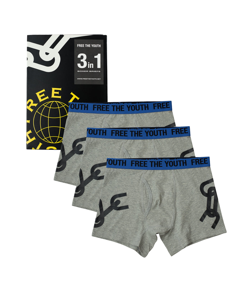 FTY TEAR CHAIN BOXERS - GREY