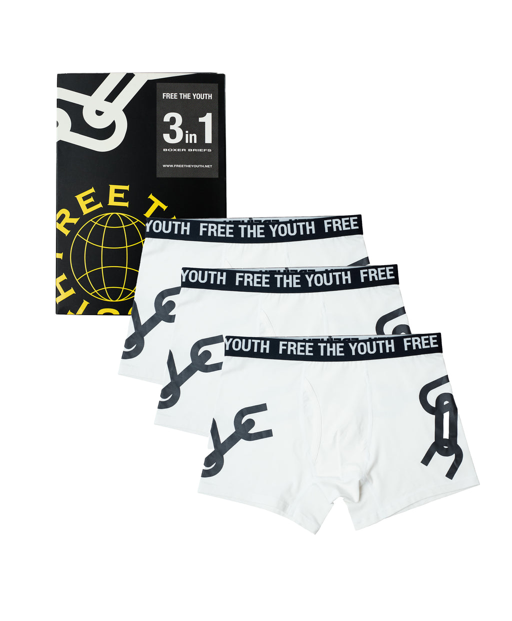 FTY TEAR CHAIN BOXERS - WHITE
