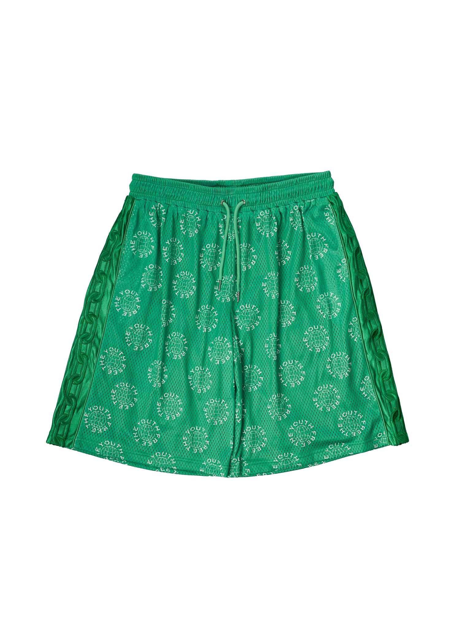 FTY MONOGRAM MESH SHORTS - GREEN