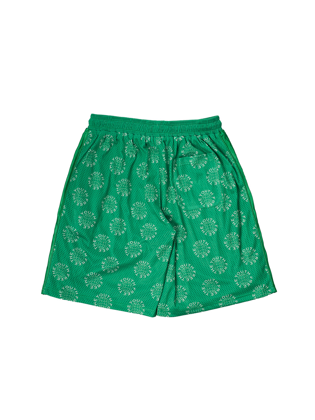 FTY MONOGRAM MESH SHORTS - GREEN