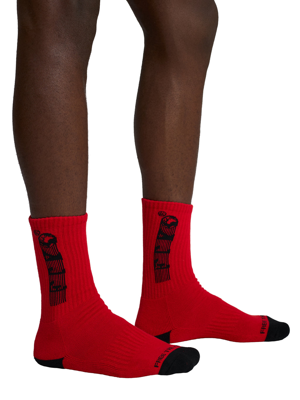 FTY STRIPES LOGO SOCKS - RED